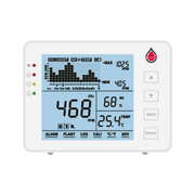 CO2-meter met extra groot LCD-scherm en LED-indicators voor aanduiding CO2-waardes ppm