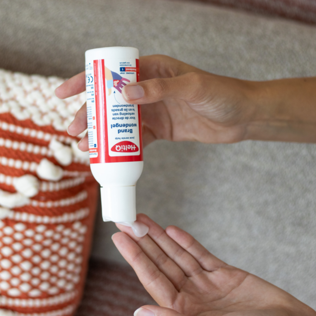 HeltiQ brandwondengel 118ml gebruiken voor zonnebrand en schaafwonden