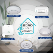 Elro Connects draadloos koppelbare CO-melder optioneel koppelbaar aan Wifi-connector