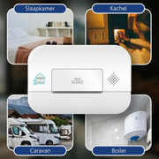 Elro Connects draadloos koppelbare CO-melder met elektrochemische sensor geschikt voor slaapkamer, kachel, caravan en boiler