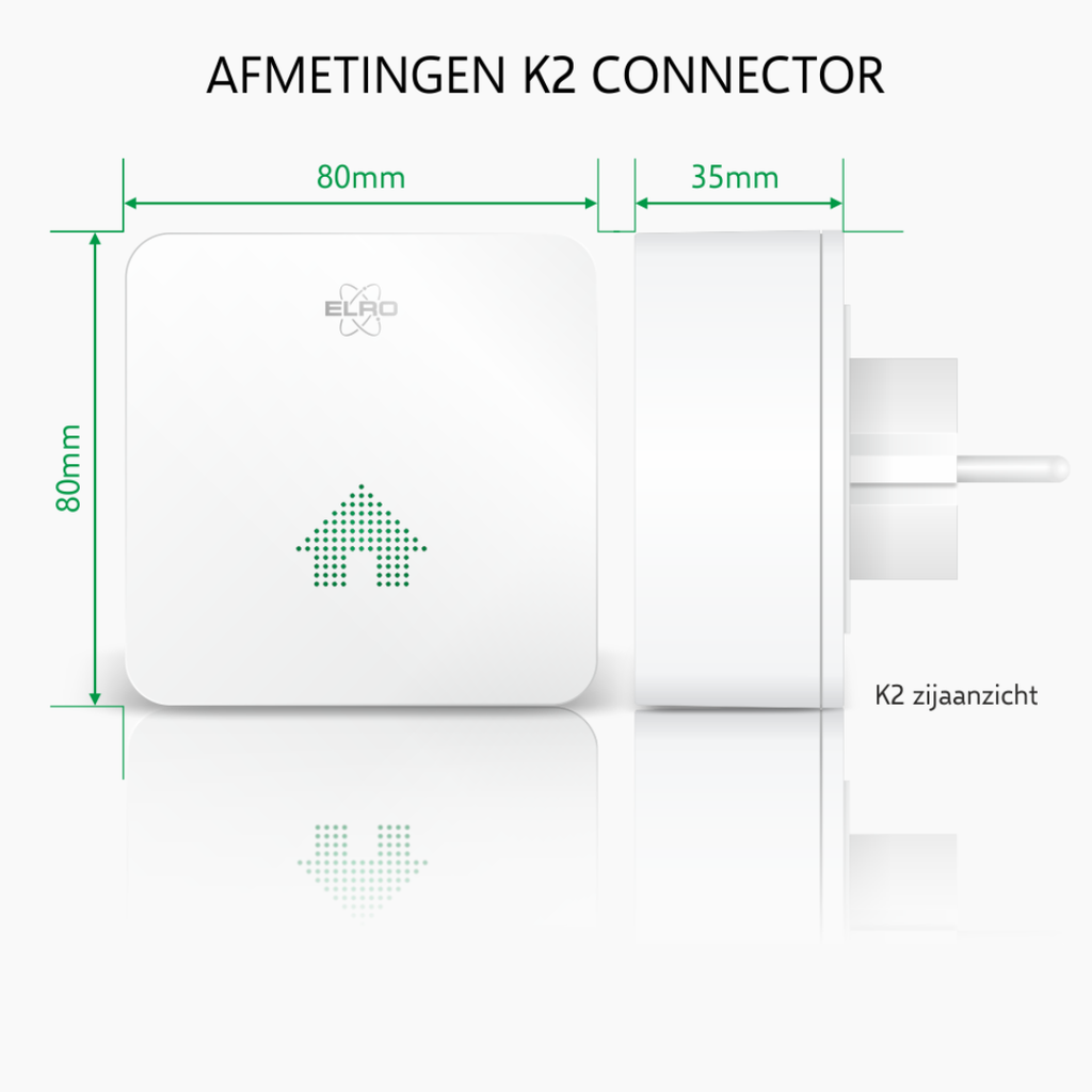 Elro Connects K2 connector afmetingen