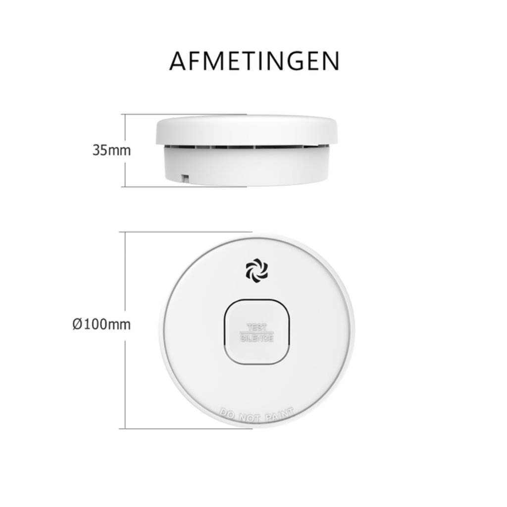 Afmetingen van Elro rookmelder