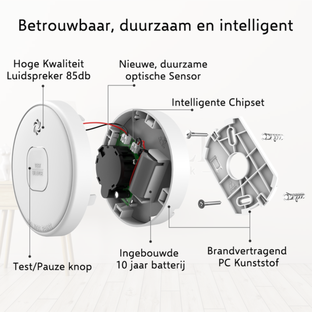 Elro rookmelder met hoge kwaliteit luidspreker en nieuwe duurzame optische sensor