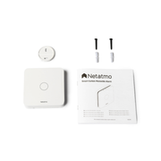 Netatmo slimme CO-melder met meegeleverde bevestigingsmateriaal en handleiding 