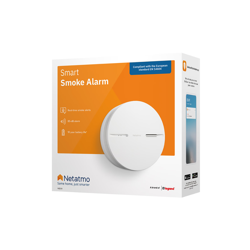 Netatmo slimme rookmelder in verpakking