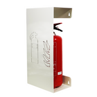 Design brandblushouder wit met laser cutting van brandblusser-symbool met brandblusser