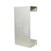Design brandblushouder wit met laser cutting van brandblusser-symbool