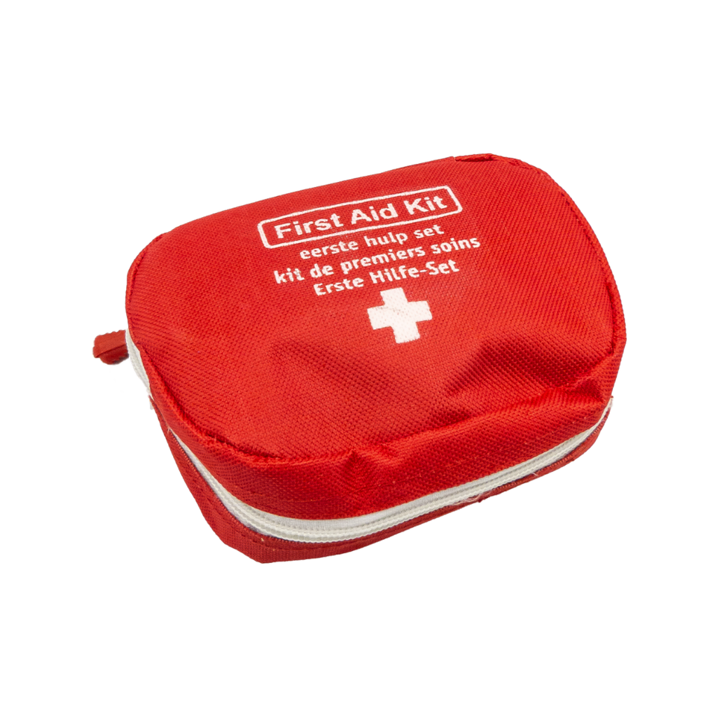 EHBO-kit basic - handig stoffen tasje met stevige ritssluiting en velcro bevestigingssysteem
