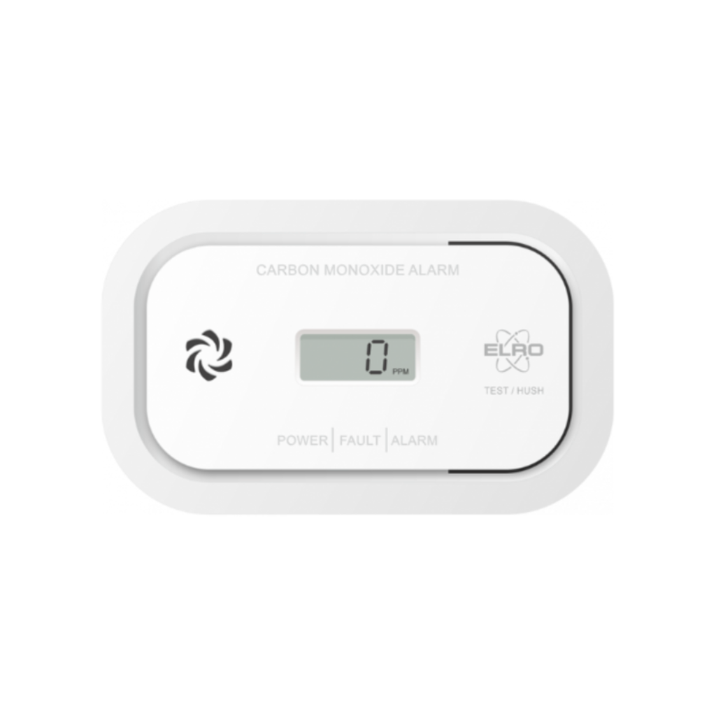Elro koolmonoxidemelder met digitaal scherm en elektrochemische sensor
