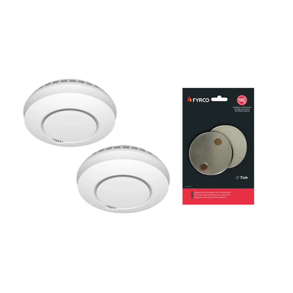 Elro connects draadloos koppelbare rookmelder duopack met magnetische montageset