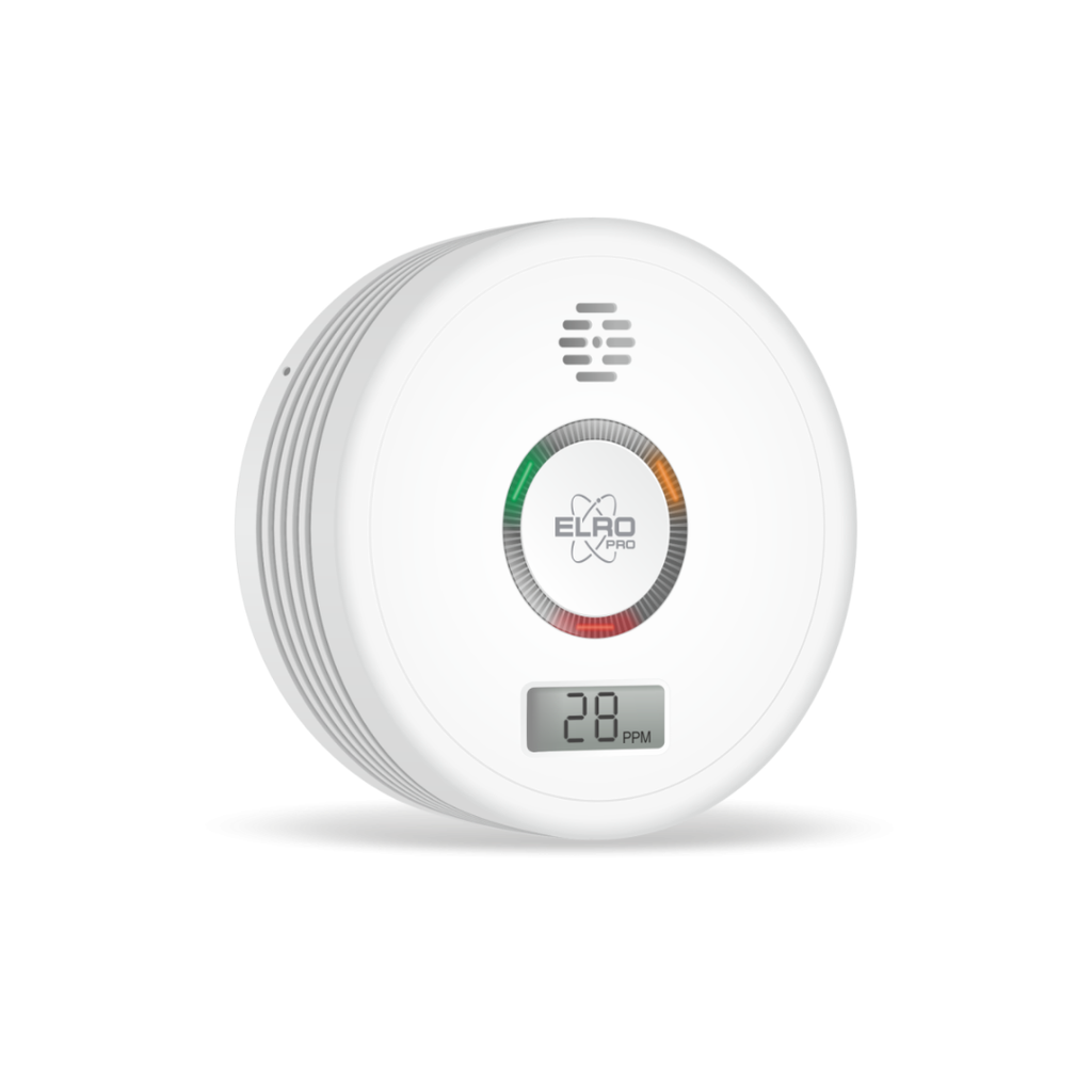 Elro design koolmonoxidemelder met sensor en batterij van 10 jaar en een digitaal scherm