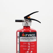 Lithium batterij brandblusser 2l voor blussen van batterijbranden close-up brandblusserkop