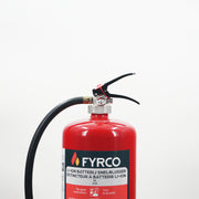 Lithium batterij brandblusser 9l voor blussen van batterijbranden close-up brandblusserkop