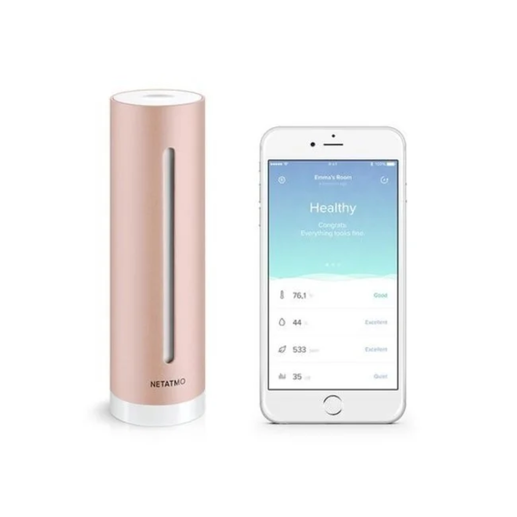 Netatmo Slimme Indoor Luchtkwaliteitsmeter en CO2-meter met app voor ontvangen meldingen smartphone