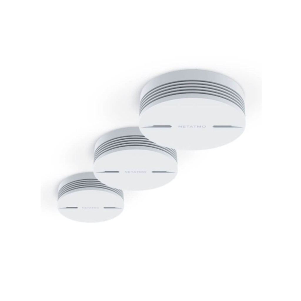 3 Netatmo slimme rookmelders met batterij 10 jaar