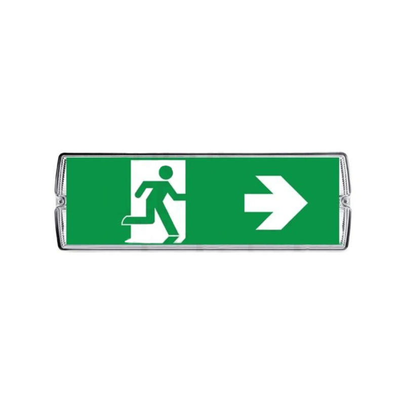Opbouw led noodverlichtingsarmatuur met pictogrammen volgens ISO 7010