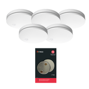 Pakket met 5 Elro ultra dunne rookmelders en magnetische montageset