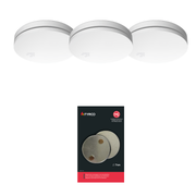 Pakket met 3 Elro ultra dunne rookmelders en magnetische montageset