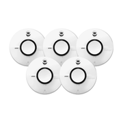 Pakket 5 rookmelders fire angel met thermoptek technologie zonder magnetische montageset