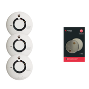Pakket 3 Fire Angel rookmelders Wi-safe met magnetische montageset
