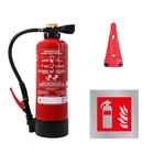 Voordeelbundel met schuimbrandblusser fluorvrij 6l intern patroon, muurbeugel en aluminium pictogram
