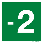 Pictogram verdieping -2 groen volgens ISO 7010