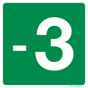 Pictogram verdieping -3 groen volgens ISO 7010
