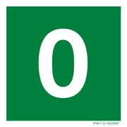 Pictogram verdieping 0 of gelijkvloers volgens ISO7010