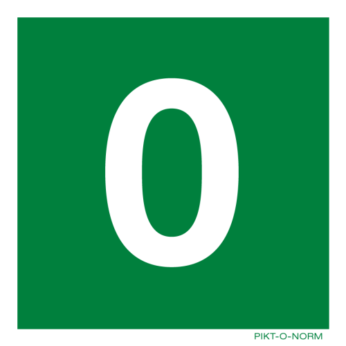 Pictogram verdieping 0 of gelijkvloers volgens ISO7010