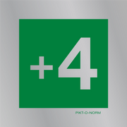 Pictogram verdieping +4 groen volgens ISO7010