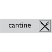 Pictogram cantine tekst zwart grijs zelfklevende pvc