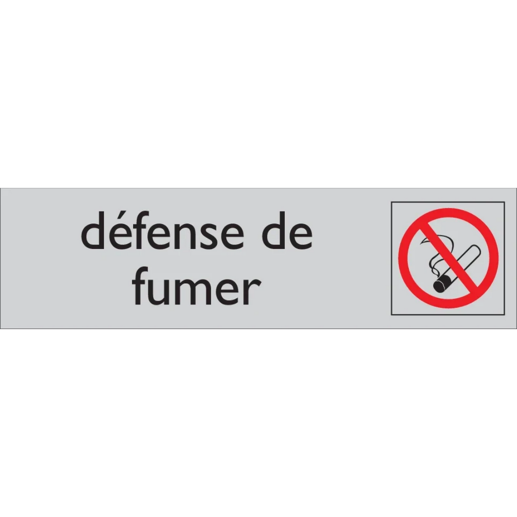 Pictogram Franstalig défense de fumer tekst rood grijs zelfklevende pvc