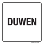 Pictogram duwen tekst zwart wit
