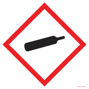 Pictogram ghs04 gashouder onder druk rood wit volgens ghs en clp