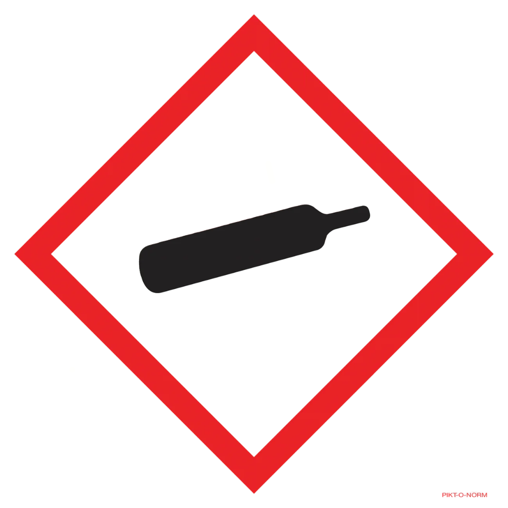 Pictogram ghs04 gashouder onder druk rood wit volgens ghs en clp