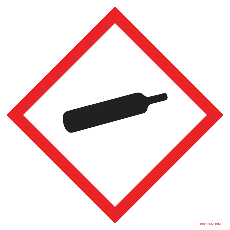Pictogram ghs04 gashouder onder druk rood wit volgens ghs en clp