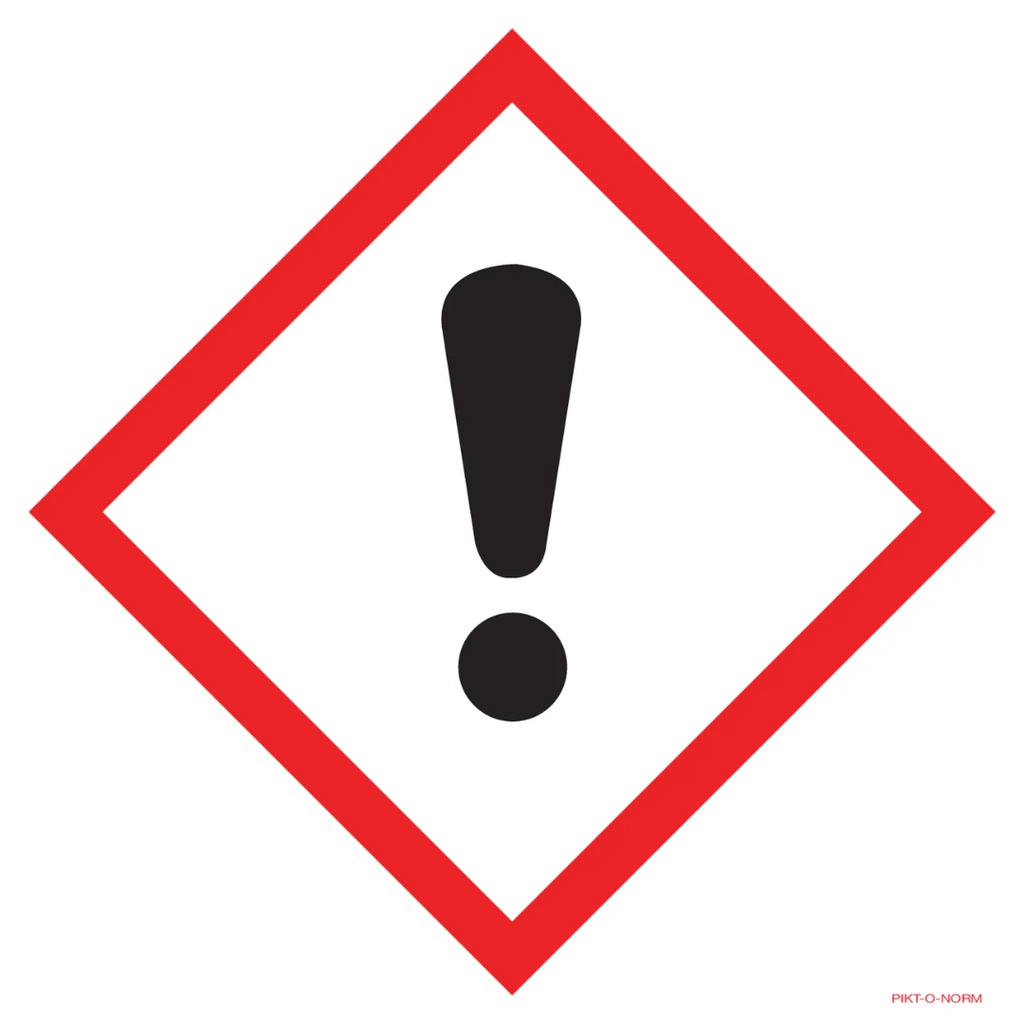 Pictogram ghs07 gevaarlijke schadelijke irriterende stoffen rood wit volgens ghs en clp