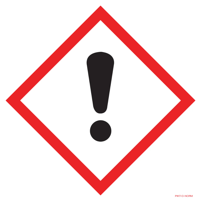 Pictogram ghs07 gevaarlijke schadelijke irriterende stoffen rood wit volgens ghs en clp