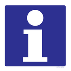Pictogram info blauw wit