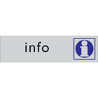 Pictogram info tekst blauw grijs zelfklevende pvc