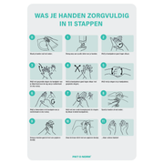 Pictogram instructies handhygiëne A4