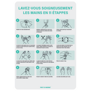 Pictogram instructies handhygiëne A4 Franstalig