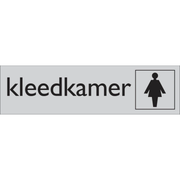 Pictogram kleedkamer dames tekst zwart grijs zelfklevende pvc