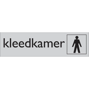Pictogram kleedkamer heren tekst zwart grijs zelfklevende pvc