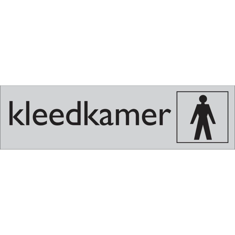 Pictogram kleedkamer heren tekst zwart grijs zelfklevende pvc