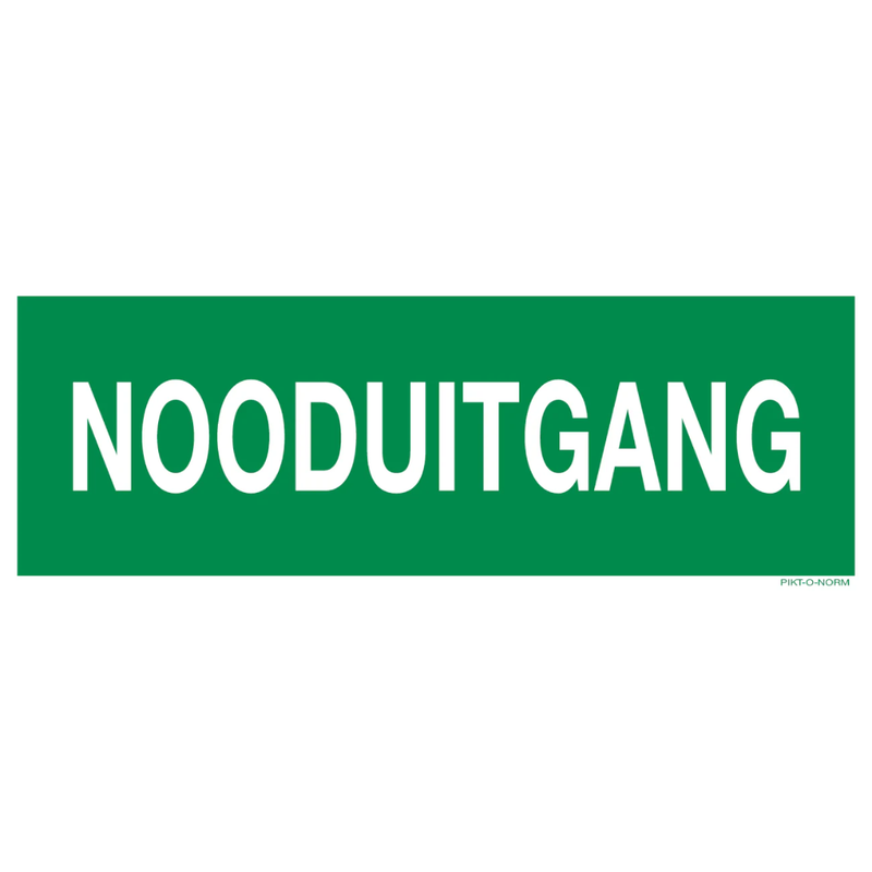 Pictogram nooduitgang groen wit