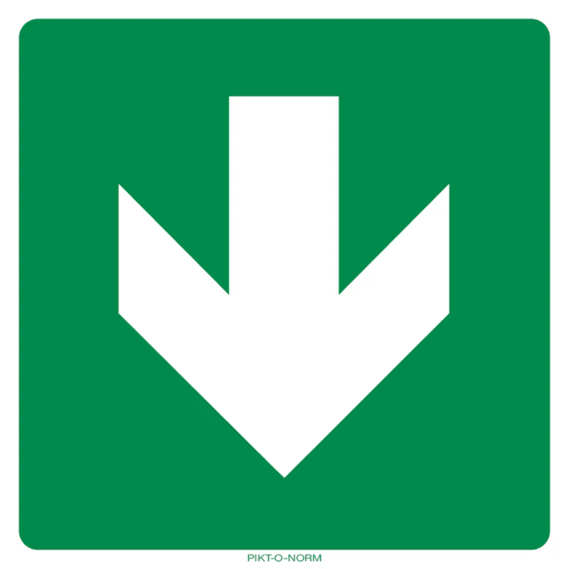 Pictogram pijl groen groen wit volgens ISO 7010