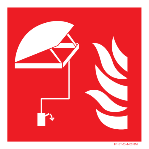 Pictogram rookluik rood wit