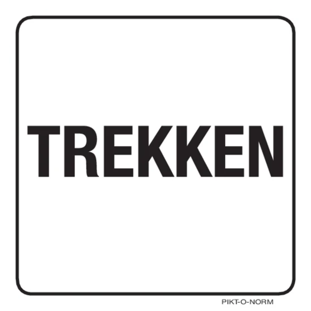 Pictogram trekken tekst zwart wit