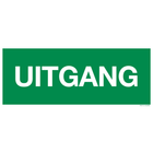 Pictogram uitgang groen wit